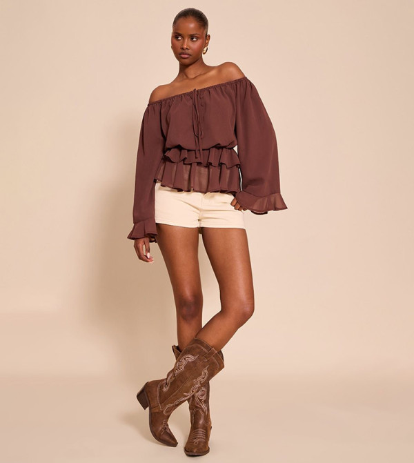 بريتي ليتل ثينغ بريتي ليتل ثينغ - بني  Sleeveless Tops