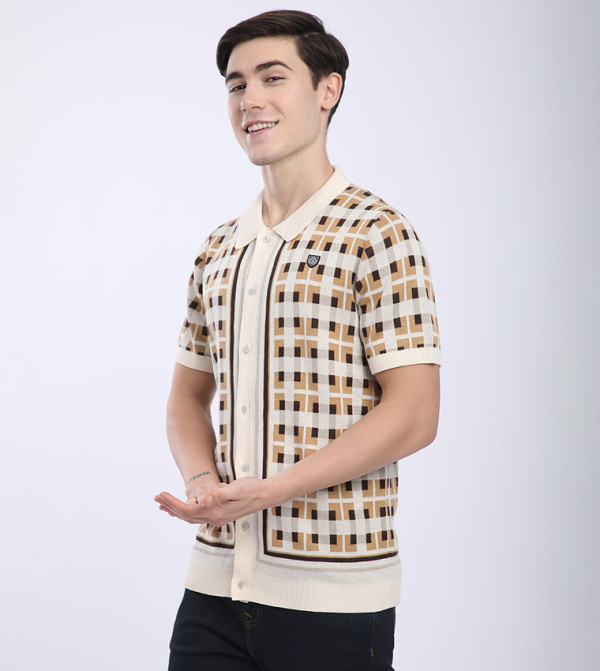 Beverly Hills Polo Club  Short Sleeves - Off White Short Sleeves