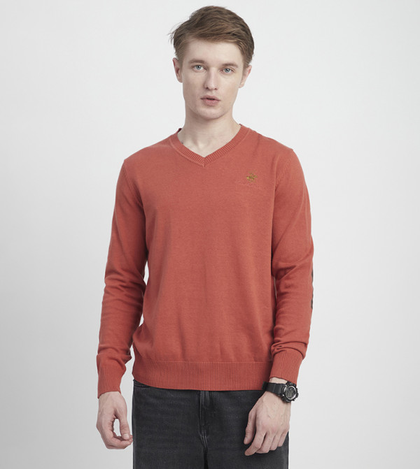 Beverly Hills Polo Club  V-neck Sweaters - Brown V-neck Sweaters