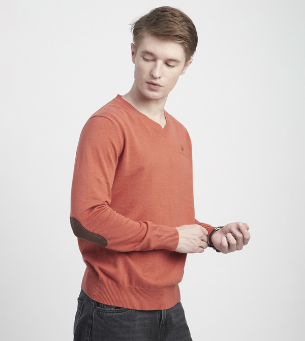 Beverly Hills Polo Club  V-neck Sweaters - Brown V-neck Sweaters