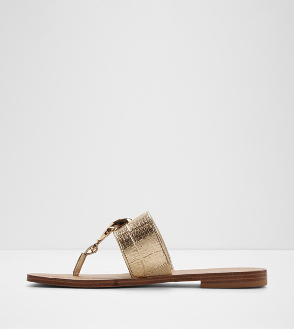 Aldo Aldo - Gold Flat Sandals