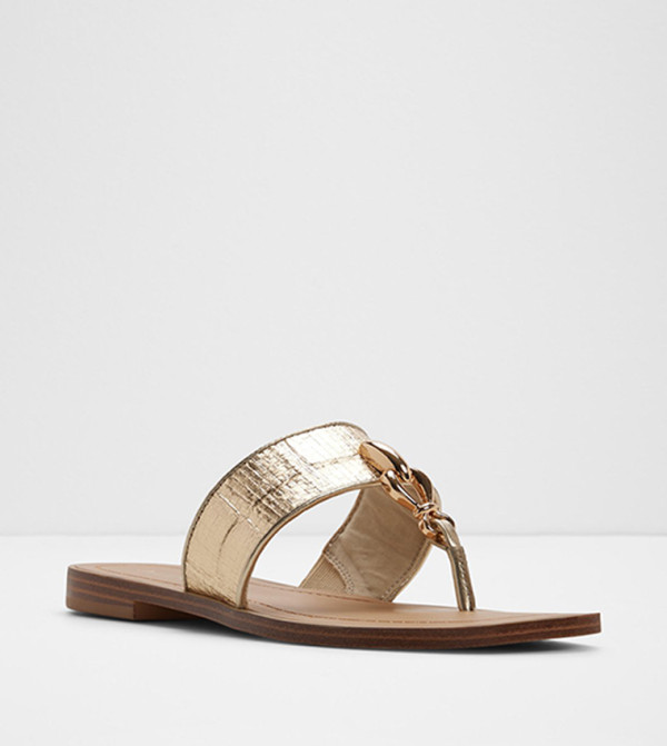 Aldo Aldo - Gold Flat Sandals