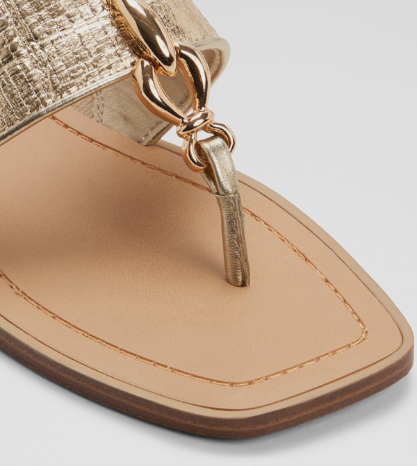 Aldo Aldo - Gold Flat Sandals