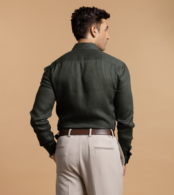 مانريزم  قمصان - أخضر Long Sleeves