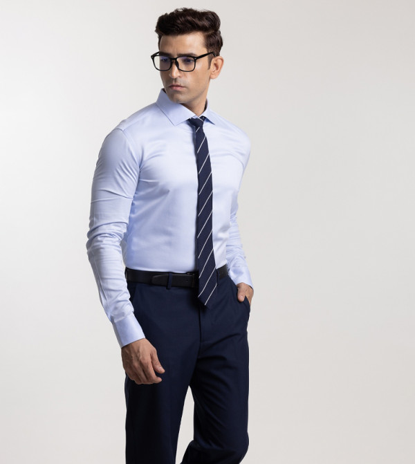 MANNERISM  Formal Shirts - Blue Long Sleeves