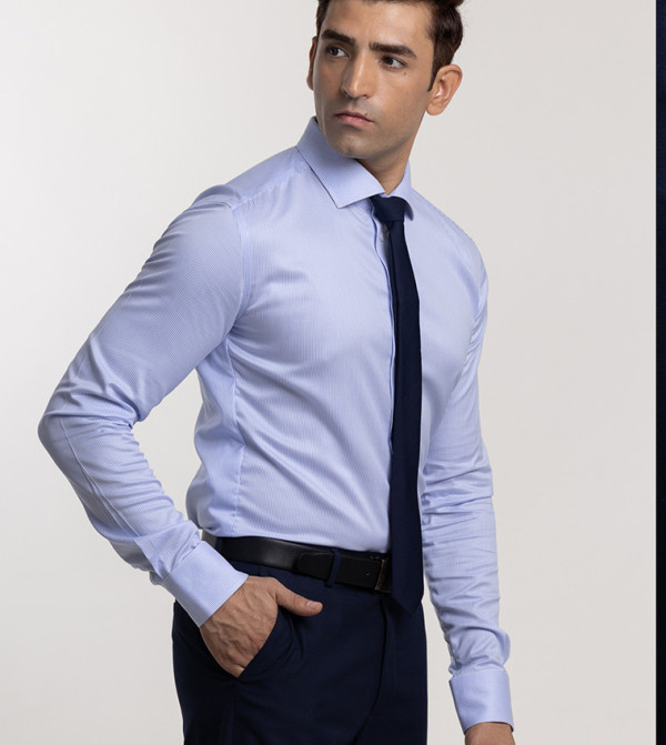 مانريزم  أكمام طويلة  - أزرق Long Sleeves