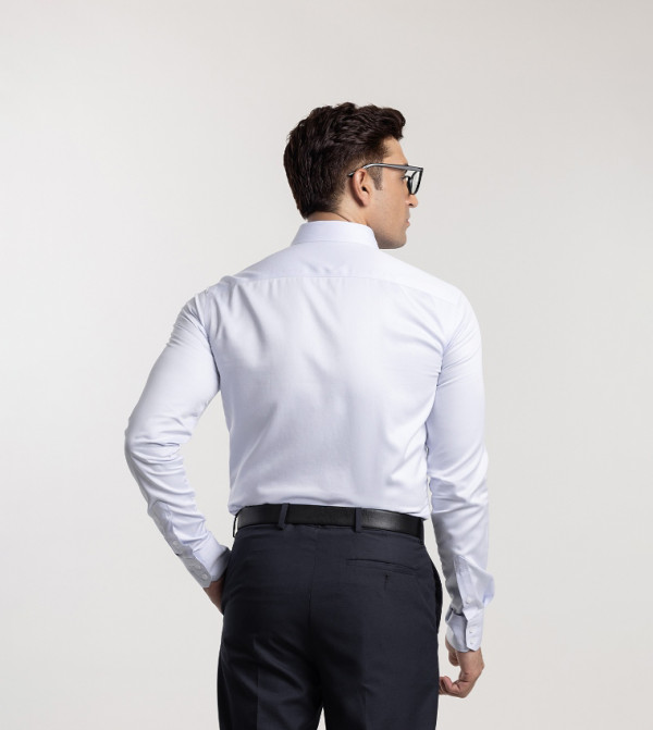 مانريزم  أكمام طويلة  - أبيض Long Sleeves