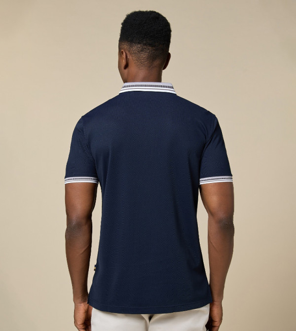 MANNERISM Mannerism - Navy Polo T-shirts