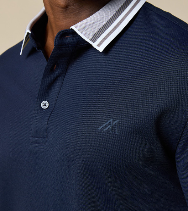 MANNERISM Mannerism - Navy Polo T-shirts