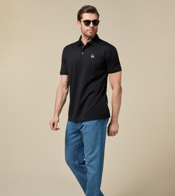 MANNERISM Mannerism - BLACK Polo T-shirts