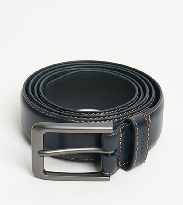 MANNERISM  Belts - Navy Leather Belts