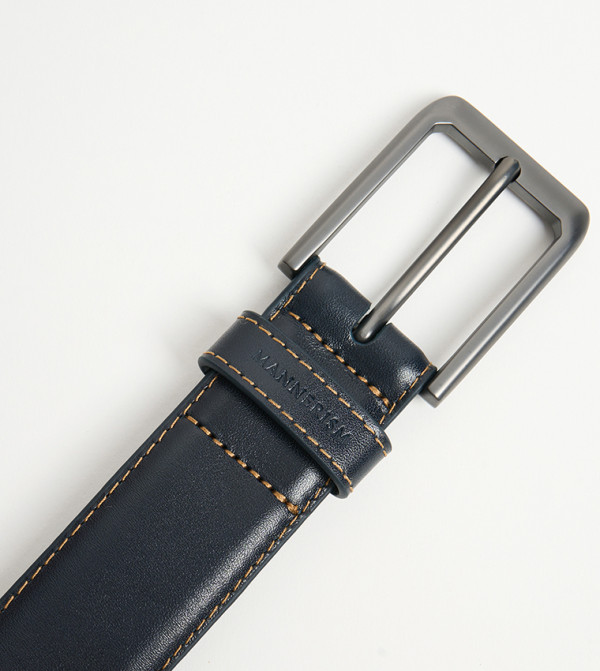 MANNERISM  Belts - Navy Leather Belts