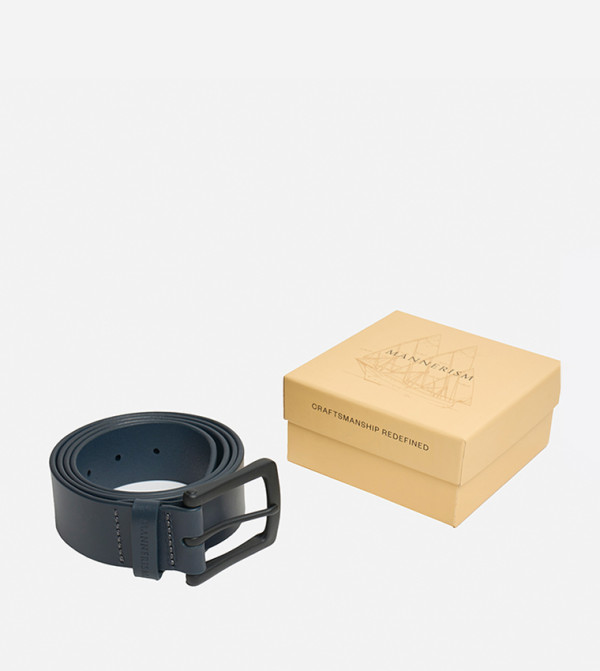 مانريزم  أحزمة - أزرق Leather Belts