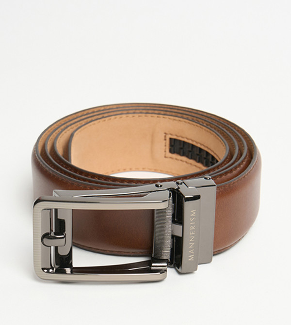مانريزم  أحزمة جلدية - بني  Leather Belts