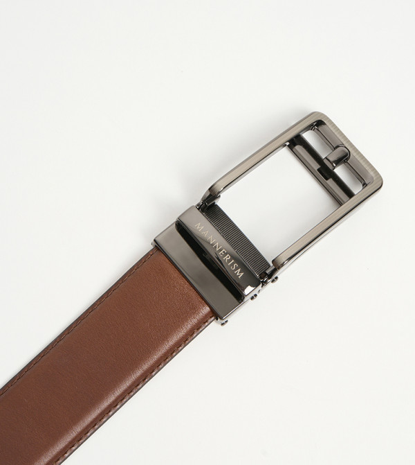 مانريزم  أحزمة جلدية - بني  Leather Belts