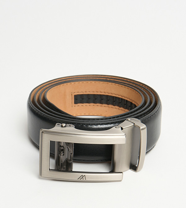 مانريزم  أحزمة - أسود Leather Belts