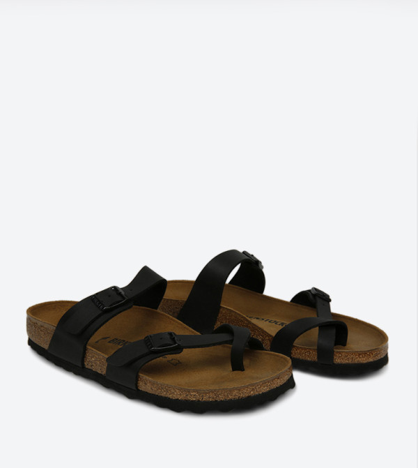 بيركنستوك الأكثر مبيعاً للرجال  - أسود Flat Sandals