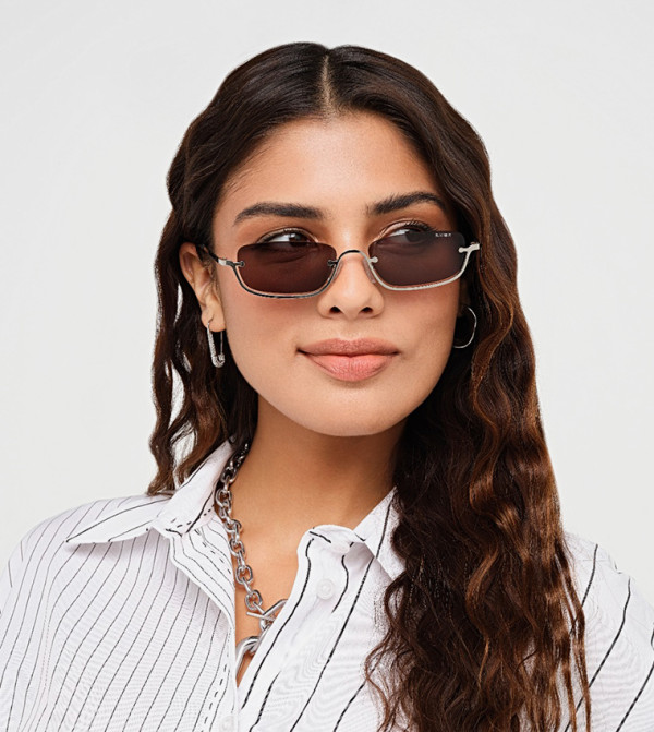 BlackOut  Retro Sunglasses - Brown undefined