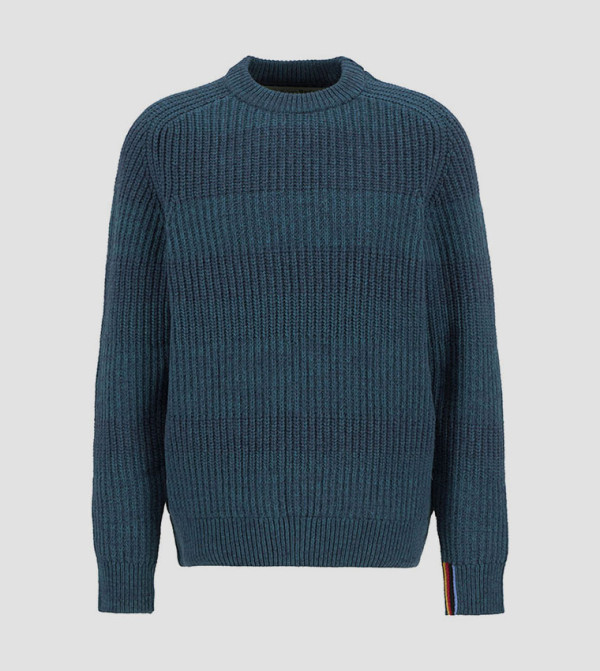 باربور باربور - أزرق مخضر Round Neck Sweaters
