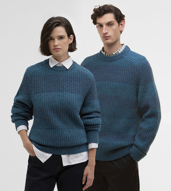 باربور باربور - أزرق مخضر Round Neck Sweaters