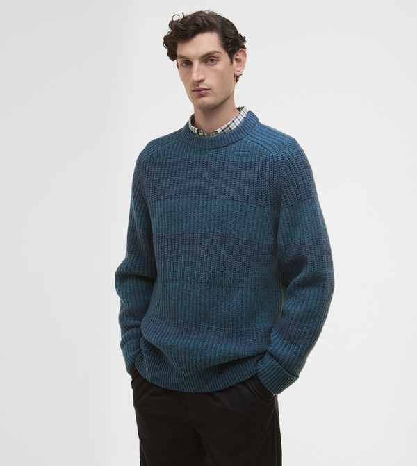 باربور باربور - أزرق مخضر Round Neck Sweaters