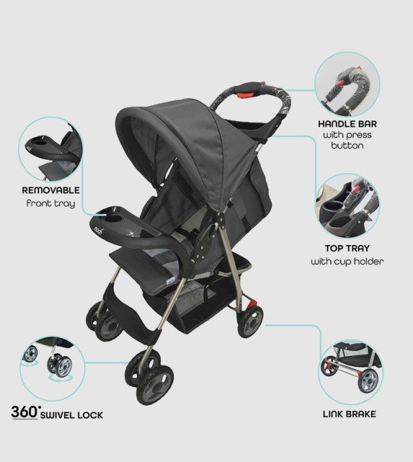 Moon  Strollers & Travel Systems - Grey Strollers & Travel Systems