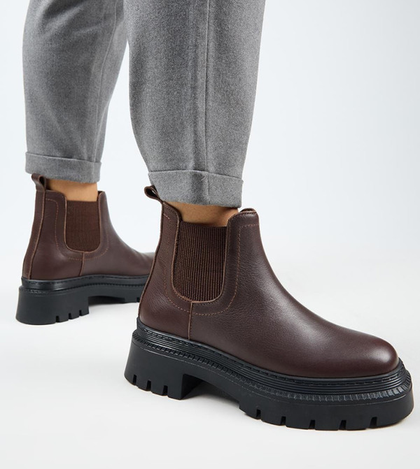 Manijero  Calf Boots - Dark Brown Mid Calf Boots