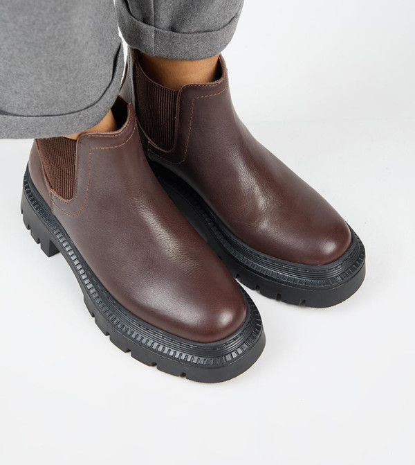 Manijero  Calf Boots - Dark Brown Mid Calf Boots
