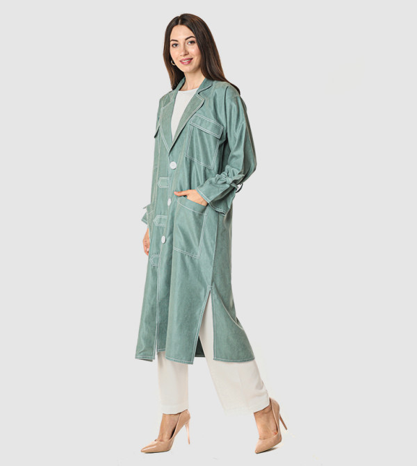 Moistreet Women Gifting trend - Green  Abayas