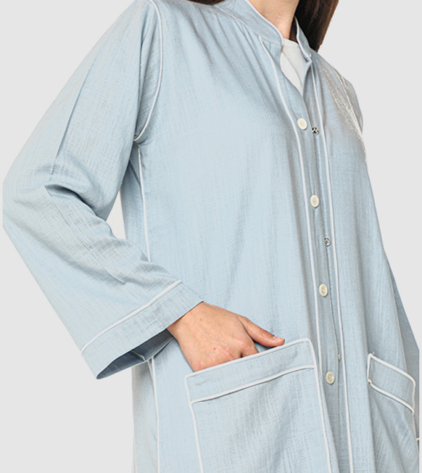 Moistreet  Co-Ord Set - Blue  Abayas