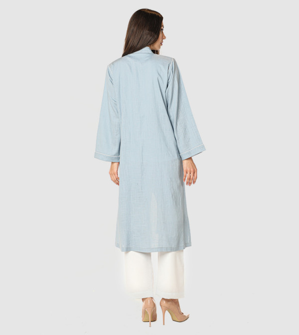 Moistreet  Co-Ord Set - Blue  Abayas