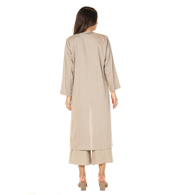 Moistreet  Clothing Sets - Beige Abayas