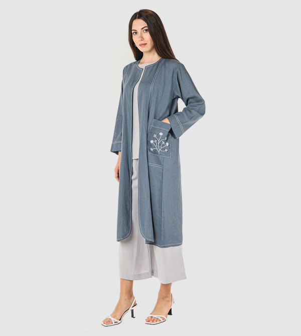 Moistreet Clothing Sets - Grey Abayas