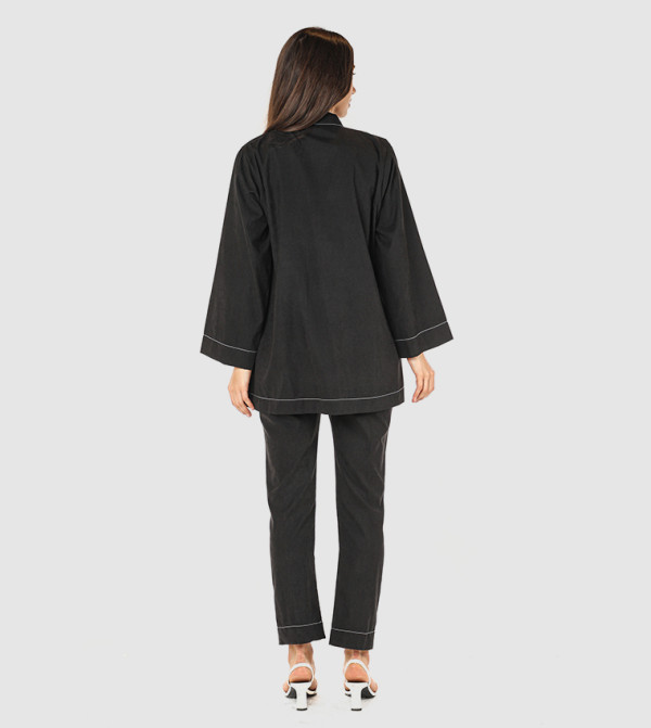 Moistreet  Clothing Sets - Black Abayas