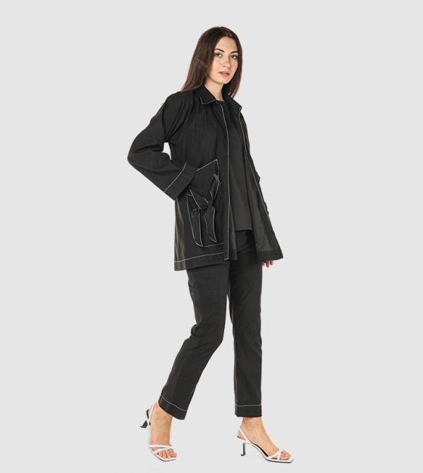 Moistreet  Clothing Sets - Black Abayas