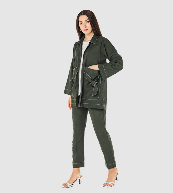 Moistreet  Clothing Sets - Green  Abayas