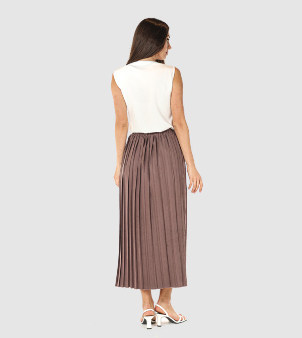 Moistreet  neutral-tailoring - Brown Abayas