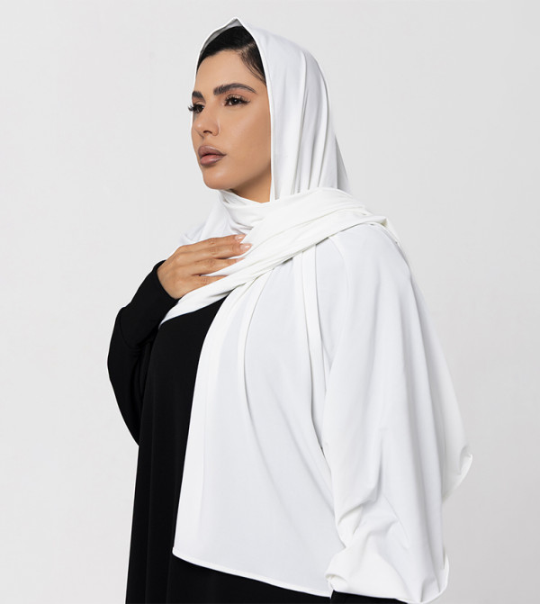 Moistreet Arabian Clothing - White Hijab