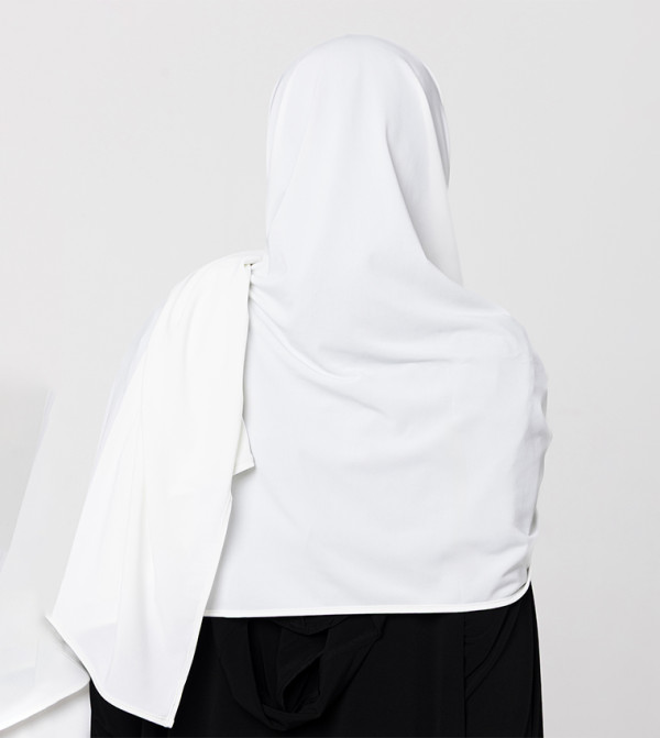 Moistreet Arabian Clothing - White Hijab