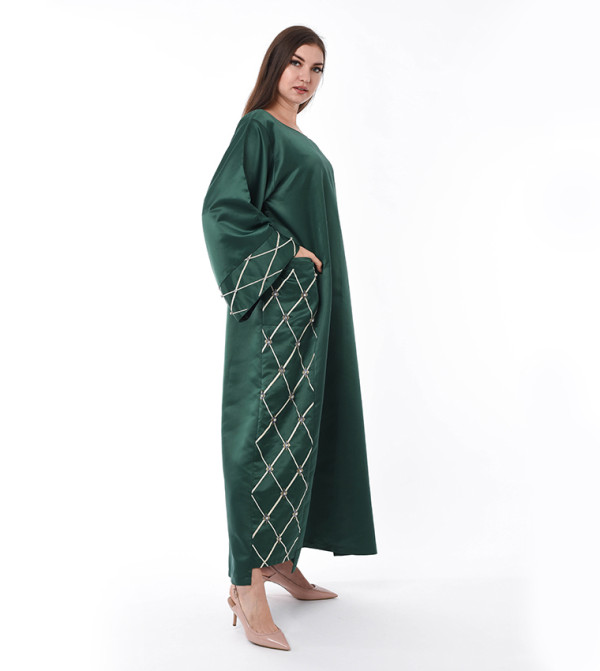 Moistreet  Jalabiya - Green Abayas