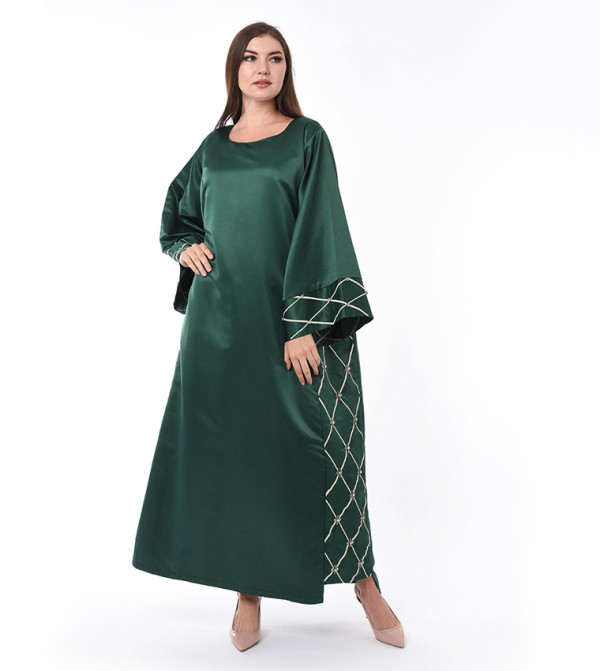 Moistreet  Jalabiya - Green Abayas