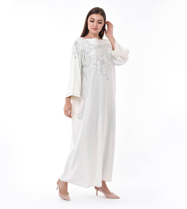 Moistreet  Jalabiya - White Abayas