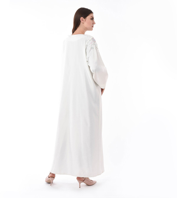 Moistreet  Jalabiya - White Abayas