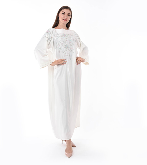 Moistreet  Jalabiya - White Abayas