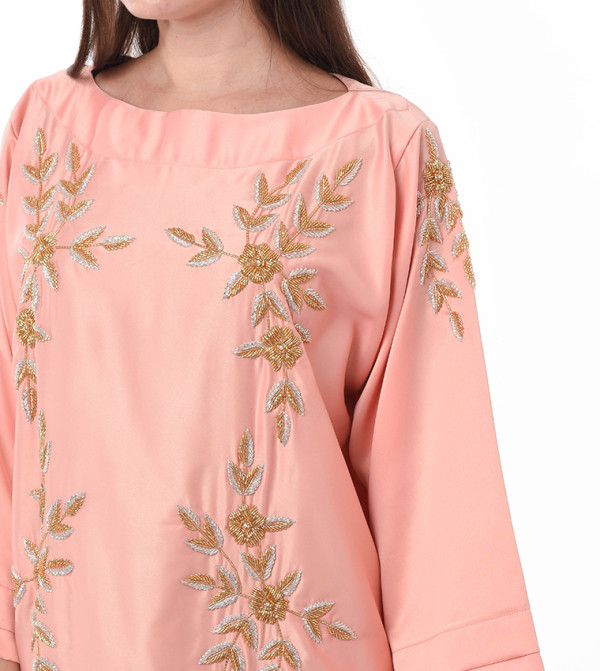 Moistreet  Jalabiya - Orange Abayas
