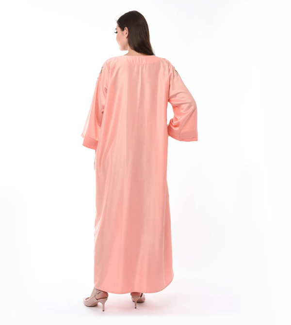 Moistreet  Jalabiya - Orange Abayas
