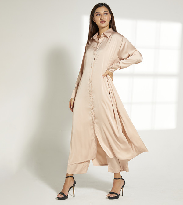 Moistreet  Co-Ord Set - Beige Co-Ord Sets