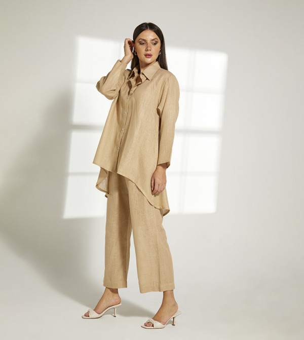 Moistreet  Co-Ord Set - Beige Co-Ord Sets
