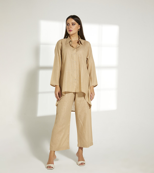 Moistreet  Co-Ord Set - Beige Co-Ord Sets