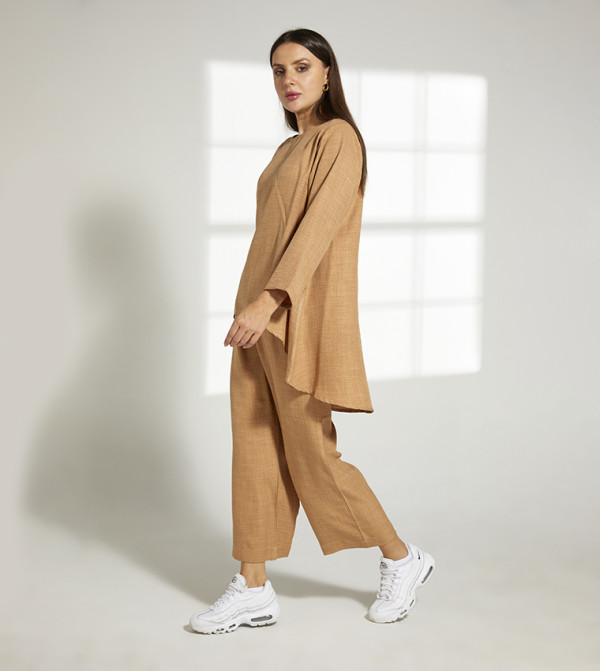 Moistreet  Co-Ord Set - Tan Co-Ord Sets